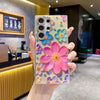 Luxury Rhinestone Oil Painting Flower Phone Case Lens Fine Hole All Inclusive