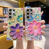 Luxury Rhinestone Oil Painting Flower Phone Case Lens Fine Hole All Inclusive