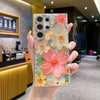 Luxury Rhinestone Oil Painting Flower Phone Case Lens Fine Hole All Inclusive