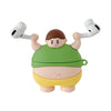 Compatible with Apple, 3D Cute Little Fat Man Lifting Weights Soft Silicon Case For AirPods Pro Earphone Cases Wireless Charging Cover
