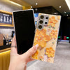 Luxury Rhinestone Oil Painting Flower Phone Case Lens Fine Hole All Inclusive