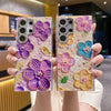 Luxury Rhinestone Oil Painting Flower Phone Case Lens Fine Hole All Inclusive